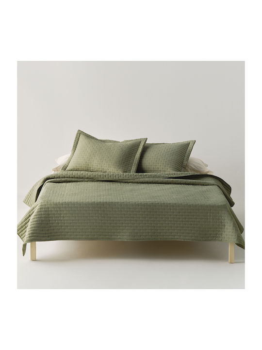 Kentia Mason Set Coverlets Single Microfiber Olive Green 160x240cm 2 Pieces