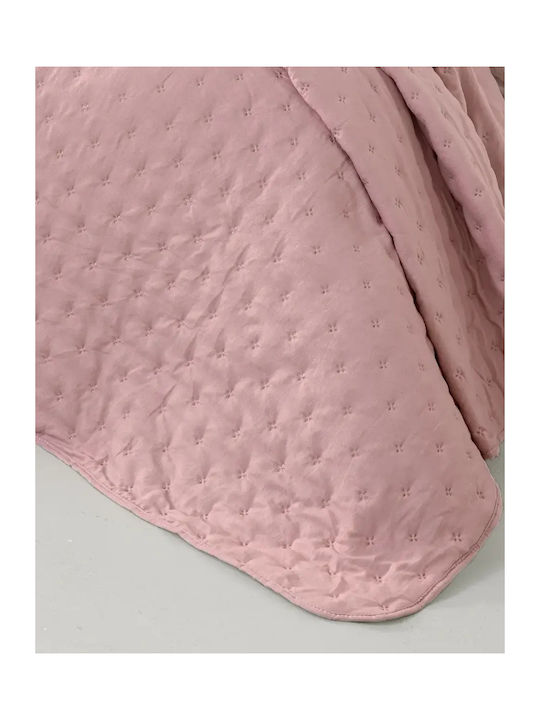 Nima Clay Tagesdecke Halbdoppelt Microfiber Clay Apple Rosa 180x240cm