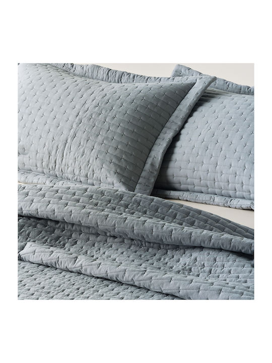Kentia Mason Tagesdecken Set Mikrofaser Graues 160x240cm 2Stücke