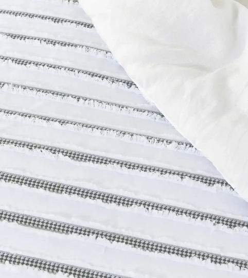 Nima Raya Σετ Κουβερλί Μονό Microfiber Λευκό 160x240cm