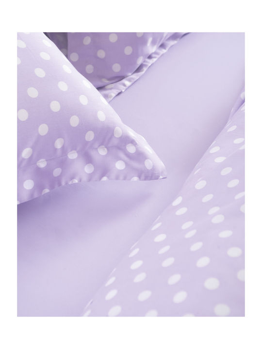 Rythmos Coquette Set Coverlets Double Cotton Lilac 220x240cm 3 Pieces