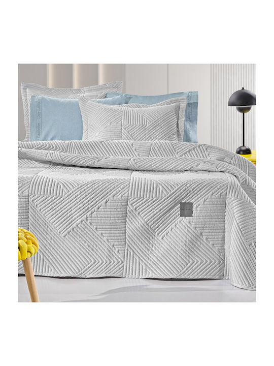 Guy Laroche Ziana Σετ Κουβερλί Ημίδιπλο Microfiber Smoke 180x240cm 2τμχ