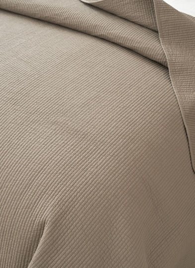 Down Town Home Down Town Home Cotton Single Brown Coverlet Set 170x240cm 2 Pieces