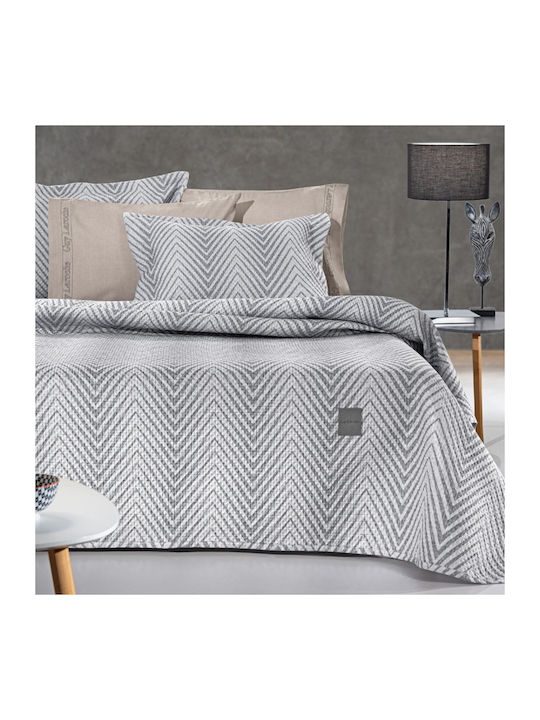 Guy Laroche Vera Vera Tagesdecken King Size Mikrofaser Rauch 250x240cm 2 Stück