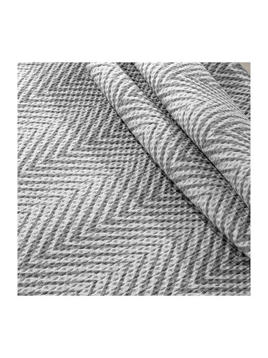 Guy Laroche Vera Vera Tagesdecken King Size Mikrofaser Rauch 250x240cm 2 Stück