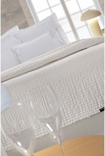 Guy Laroche Must Κουβερλί King Size Βαμβακερό Linen-sand 270x250cm