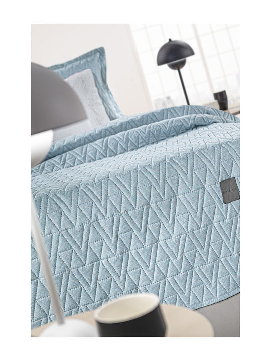 Guy Laroche Kylian Tagesdecken King Size Mikrofaser Denim 250x240cm 2 Stück