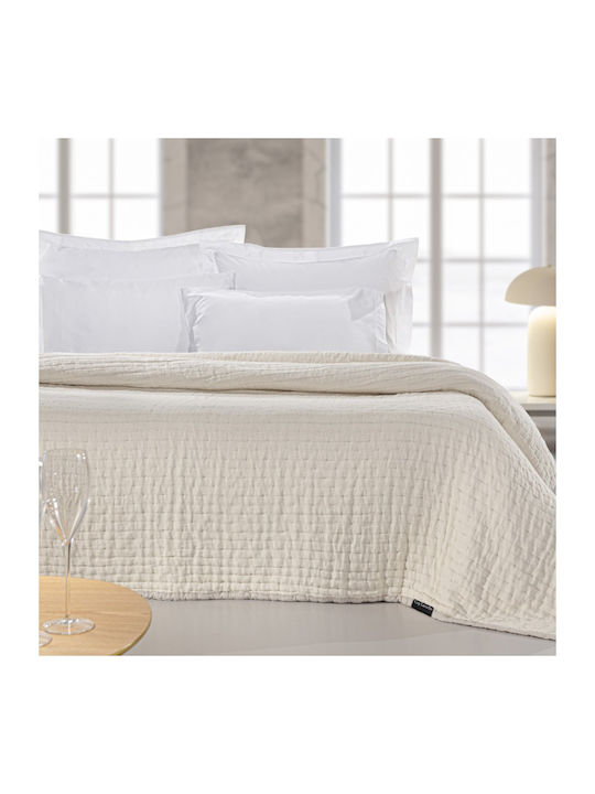 Guy Laroche Κουβερλί King Size Βαμβακερό Linen-sand 270x250cm