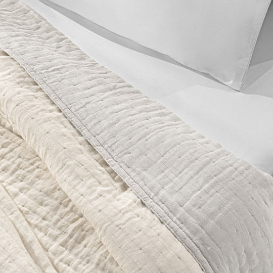 Guy Laroche Must Κουβερλί King Size Βαμβακερό Linen-sand 270x250cm