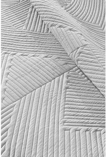 Guy Laroche Ziana Coverlet Set Super King Microfiber Smoke 220x240cm 2 Pieces