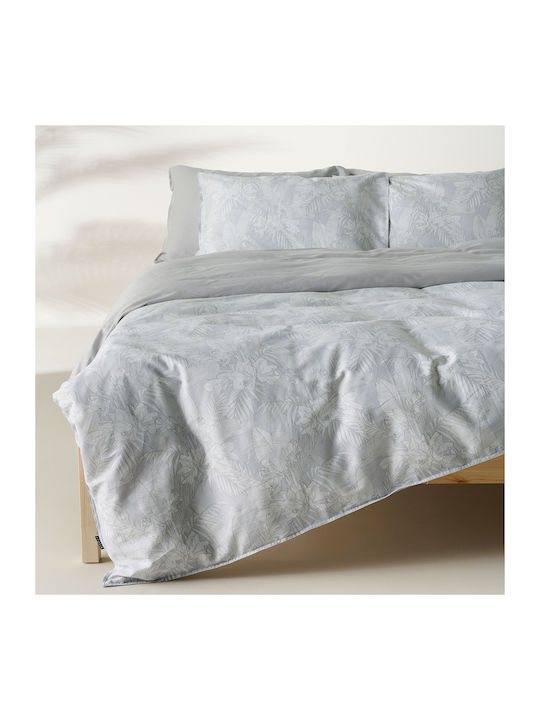 Kentia Solaya Coverlet Super King Cotton Satin Light Gray 230x250cm