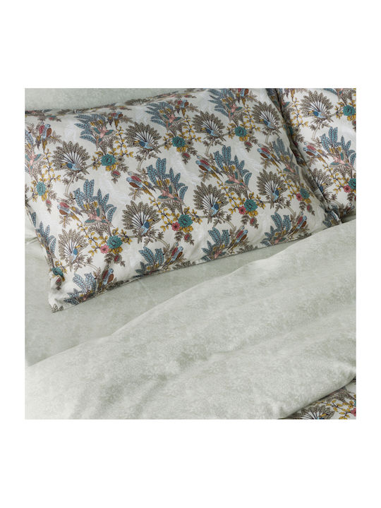 Kentia Parrot Κουβερλί Υπέρδιπλο Βαμβακοσατέν Stylish Parrot 230x250cm