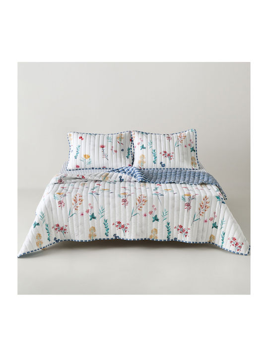 Kentia Raya Single Microfiber Coverlet Set White 160x220cm 2 Pieces