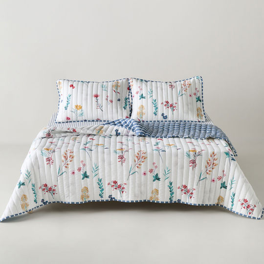 Kentia Raya Σετ Κουβερλί Μονό Microfiber White 160x220cm 2τμχ