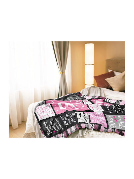 50th Geburtstag Decke Moni 150x130cm Lila