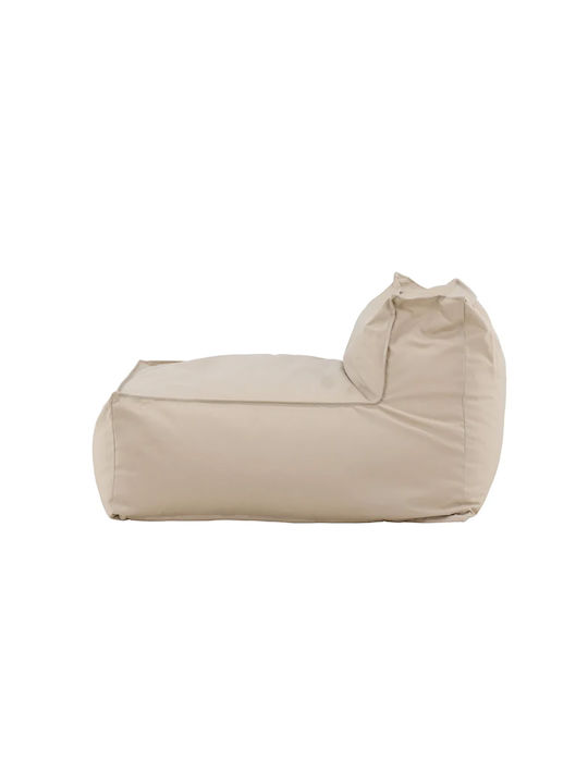 Bean Bag Chair Waterproof Rambo Corner Beige 85x105x75cm