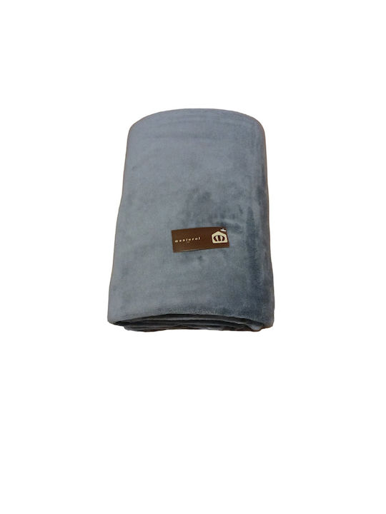 Manterol Casa Chic Colour Κουβέρτα Ισπανίας Fleece Υπέρδιπλη 230x230εκ. Πορτοκαλί