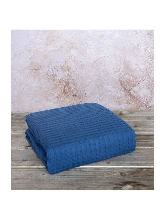 Nima Habit Κουβέρτα Πικέ Υπέρδιπλη 220x240εκ. Blue