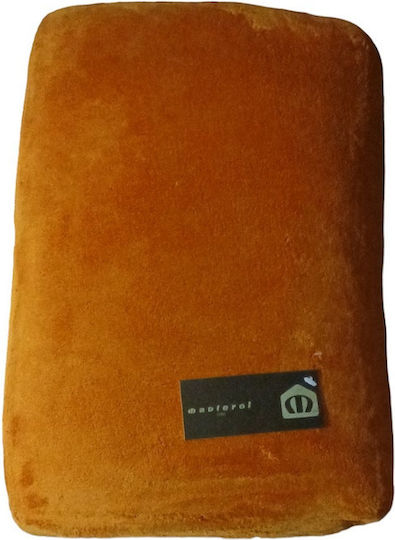 Manterol Casa Chic Colour Blanket Spain Fleece Double 230x230cm Orange