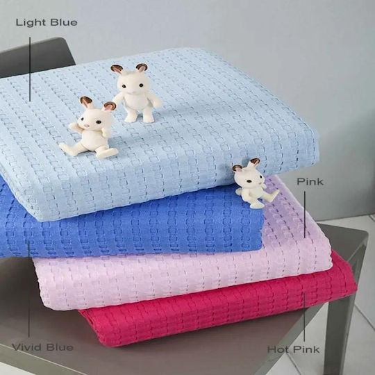 Nima Habit Piqué Decke Übergröße 220x240cm Blau