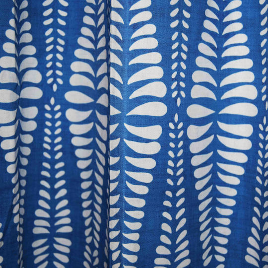 Decocraft Curtain With Pencil Pleat Ivy Blue 150x260cm