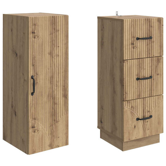vidaXL Bathroom Column Floor 33x34.5x87cm Oak