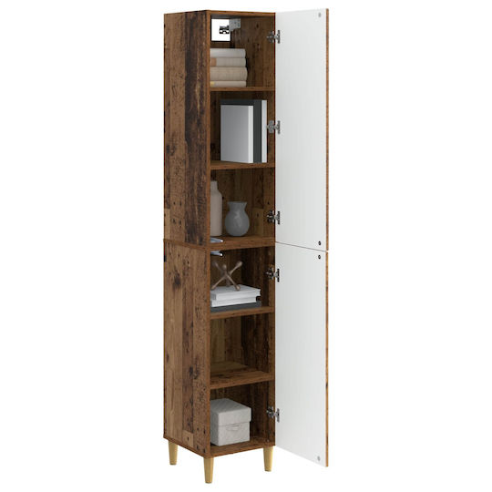 vidaXL Bathroom Floor Column Cabinet L33xW34.5xH90cm Brown
