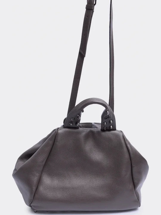 Bubble Leather Women's Handbag Gray
