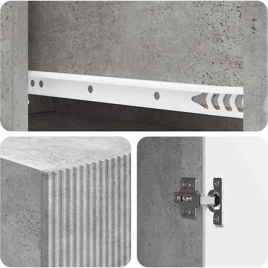 Βibliotheken Graues Beton (2Stücke) 66x34.5x90cm Βibliotheken Graues Beton (2Stücke) 66x34.5x90cm
