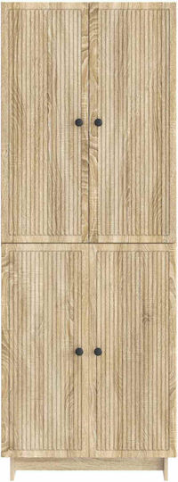 Eck Bücherregale Eiche (2Stück) 66x34.5x90cm
