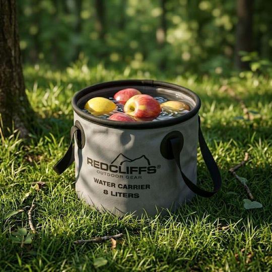Redcliffs Klappbarer Kunststoff-Mop Eimer mit 8lt Gewicht Grau