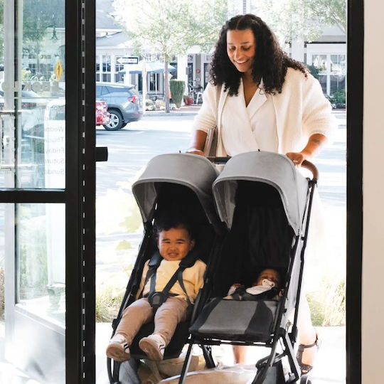 UPPAbaby Minu Duo Double Stroller Suitable for Newborn Charcoal Melange