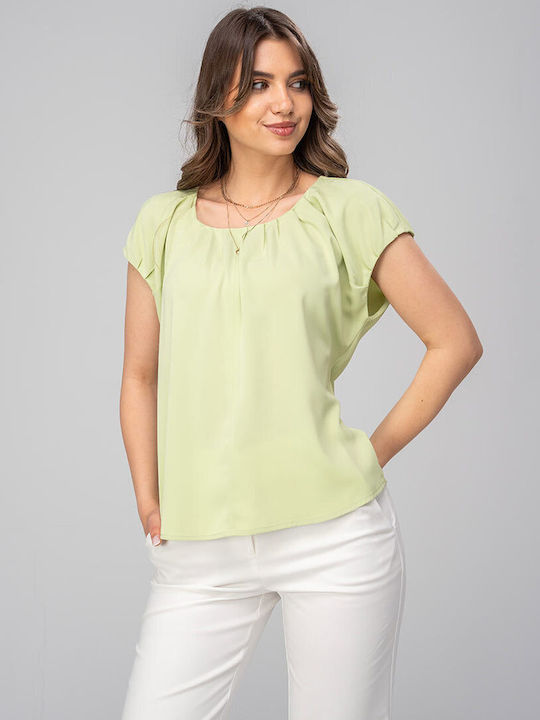 Stephy Bluza Damă Mâneci Scurte Verde Lime