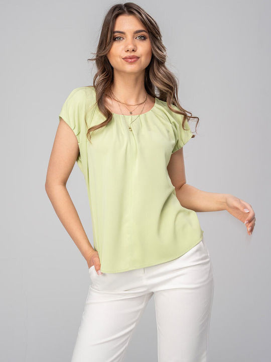 Stephy Bluza Damă Mâneci Scurte Verde Lime