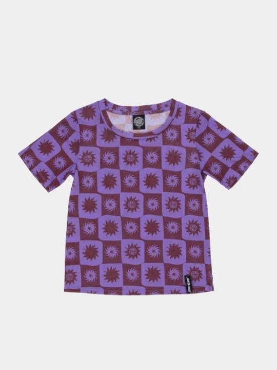 Women's Blouse with Mesh Purple