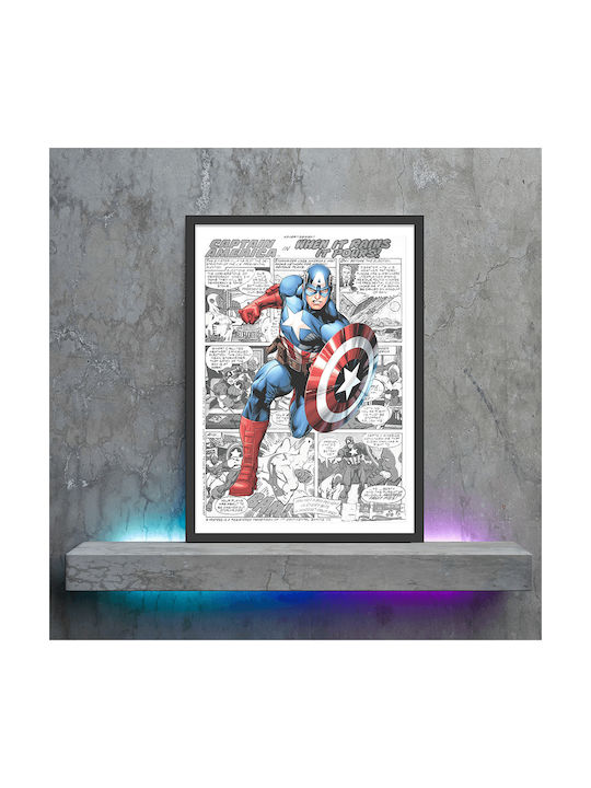 Comic Poster Captain America Cm001 40cm X 50cm
