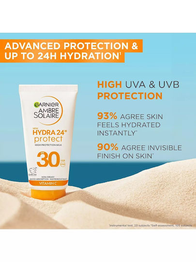 Garnier Hydra 24 Hour Αδιάβροχο Αντηλιακό Γαλάκτωμα SPF30 50ml