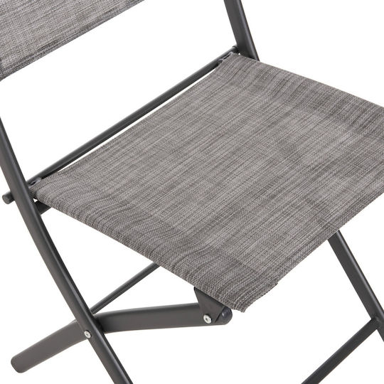 Outdoor Chair Metallic Gray 45x51x81cm