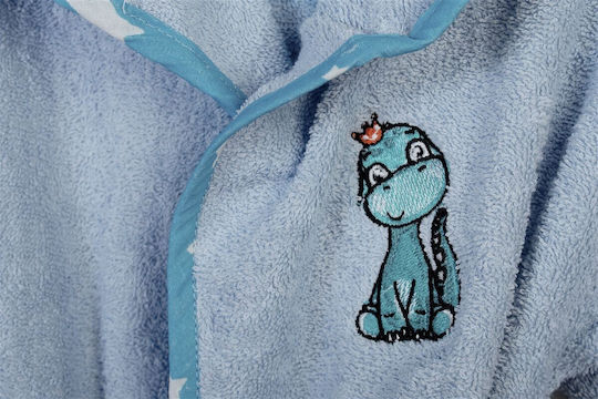 Dimcol Kids Hooded Bathrobe Sky Blue Dimcol Kids Hooded Bathrobe Sky Blue