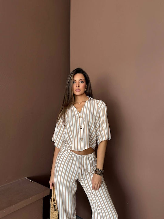 Set Pantaloni Dama Bej