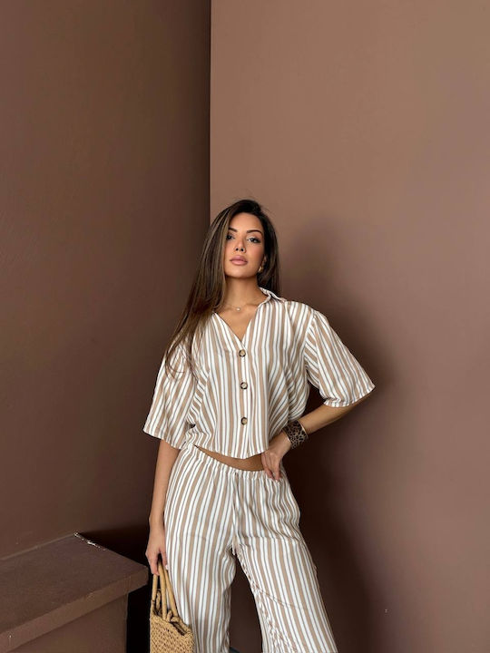 Set Pantaloni Dama Bej