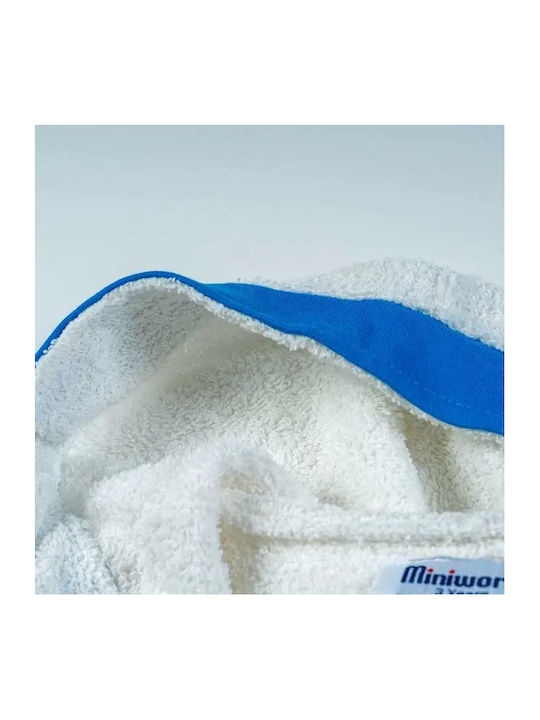 On Line Kids Hooded Bathrobe white