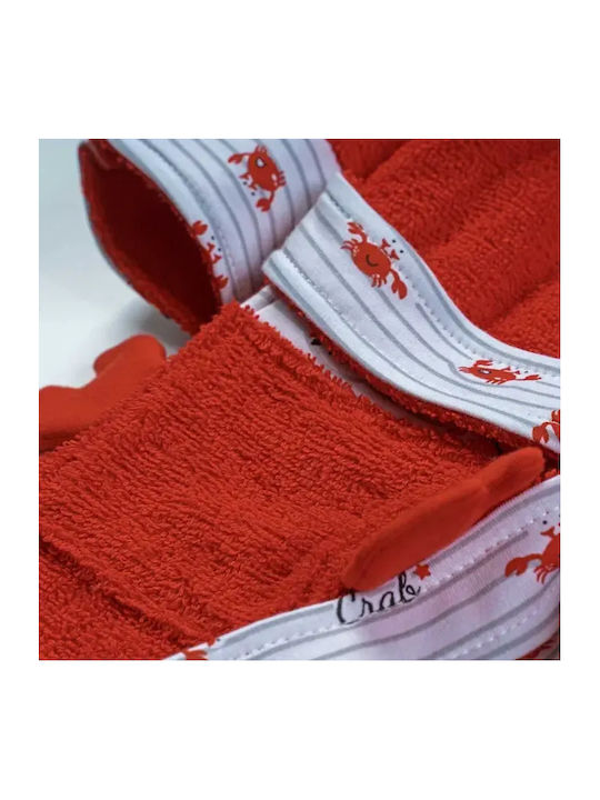 On Line Kids Hooded Bathrobe Red