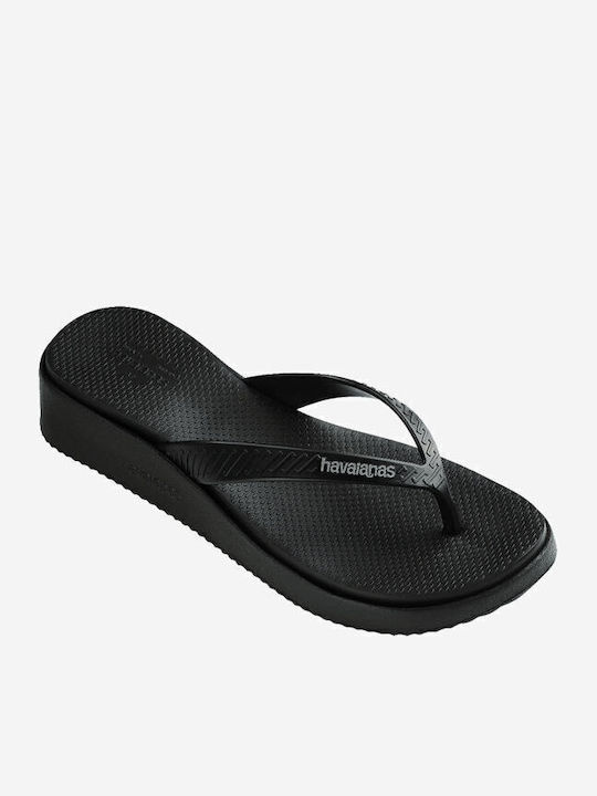 Havaianas High Platform II Flip Flops Μαύρα
