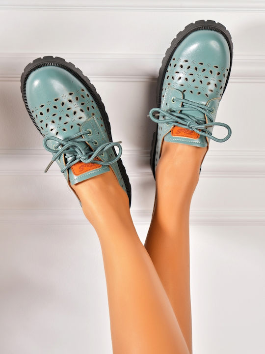 Women's Oxfords in Green Colour