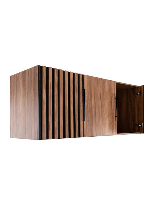 Freebox Rectangular Loft Closet from Chipboard Natural and Black 150x55cm Freebox