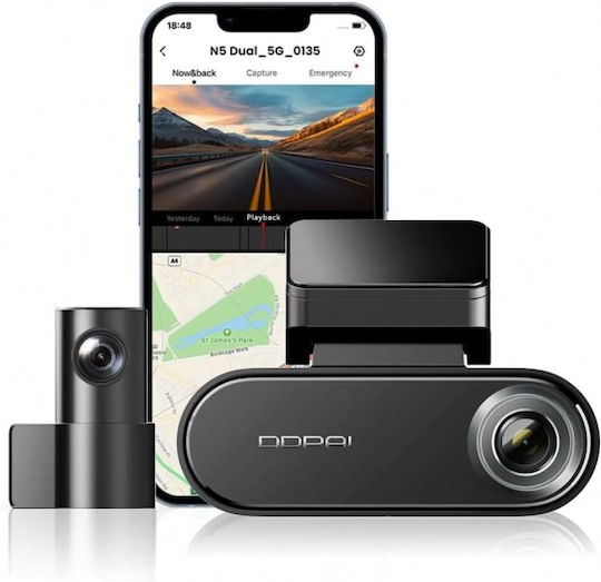 DDPAI Car Digital Video Recorder Set 4K Bluetooth Wi-Fi GPS with Rear Camera