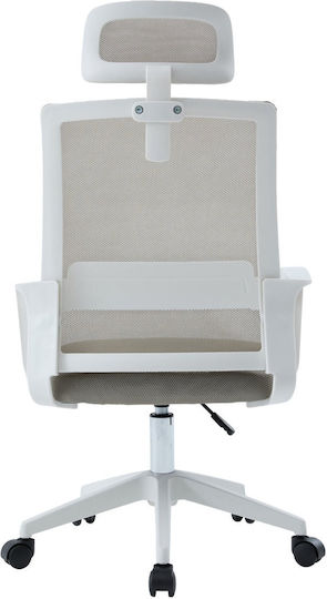 Freebox Office Chair with Adjustable Arms White
