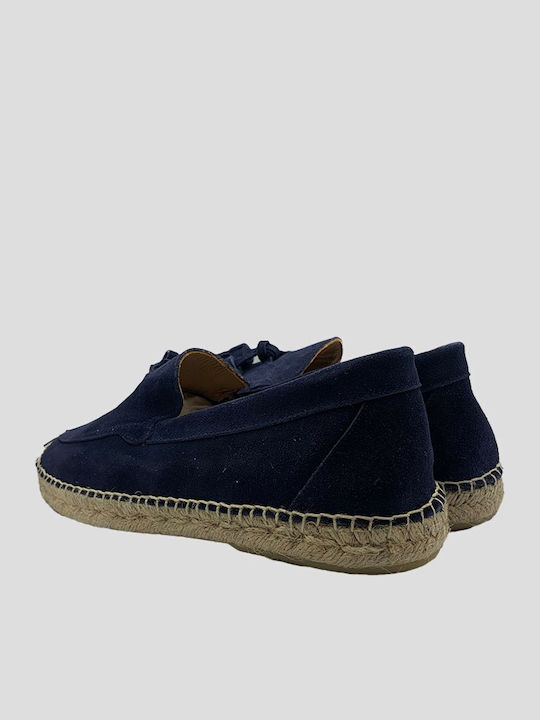 Δερμάτινα Ανδρικά Loafers σε Μπλε Χρώμα