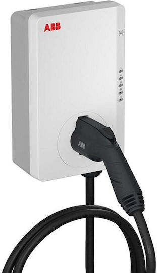 ABB Terra Επιτοίχιος Τριφασικός Σταθμός Φόρτισης 11kW με Ενσωματωμένο Καλώδιο Type 2 (6AGC128175)
